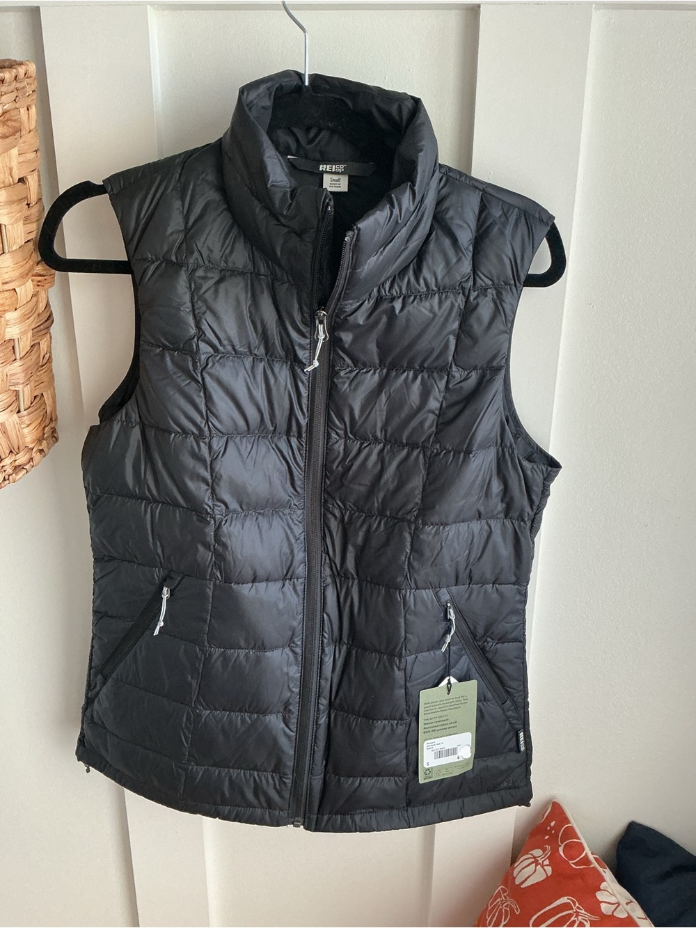 REI Women's Black Quilted Packable Down Vest